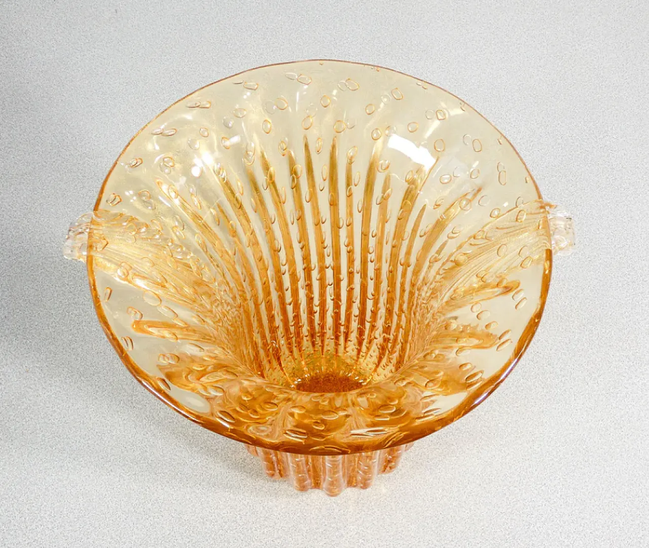 Toso gold blown Murano glass vase, late 20th century 4
