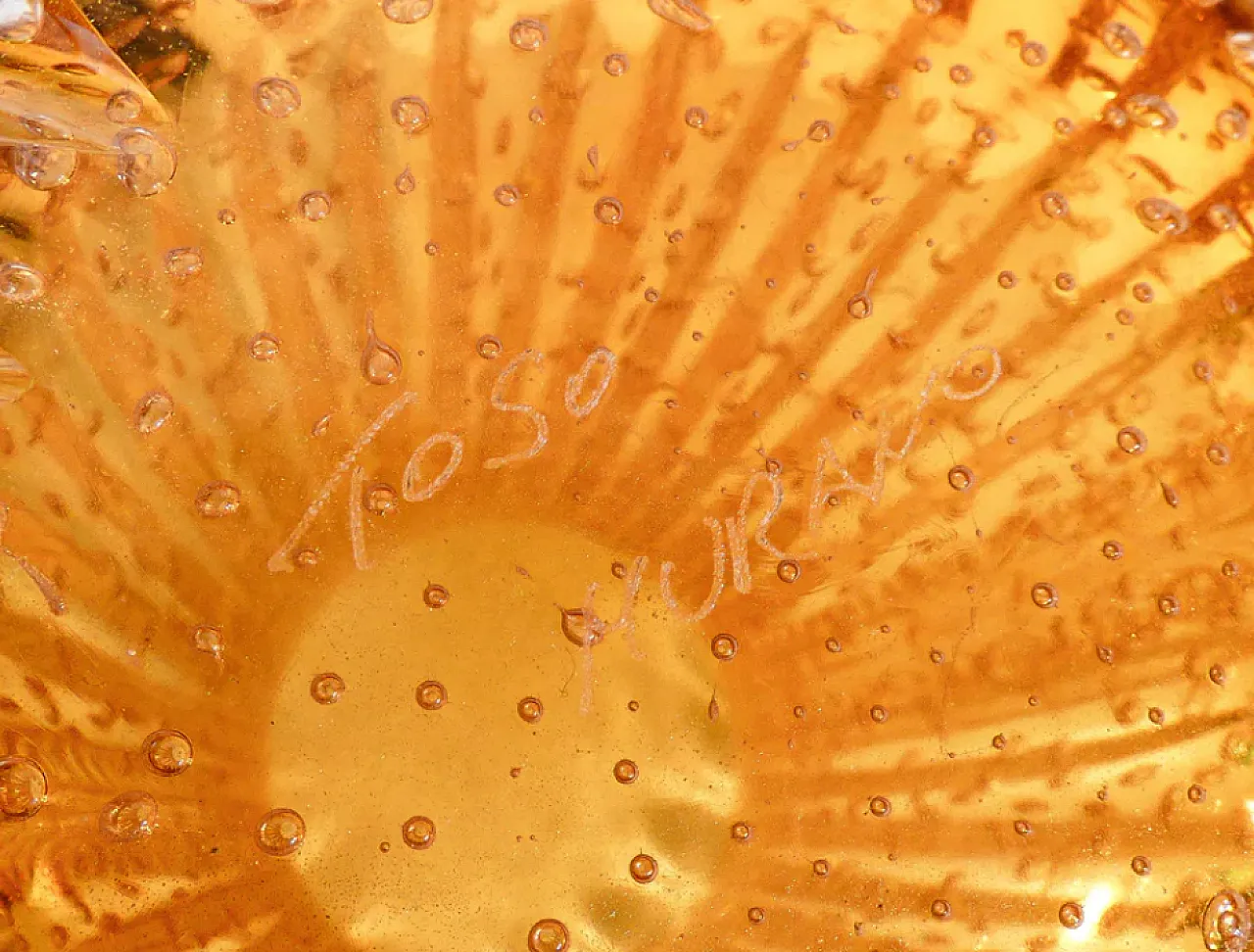 Toso gold blown Murano glass vase, late 20th century 6