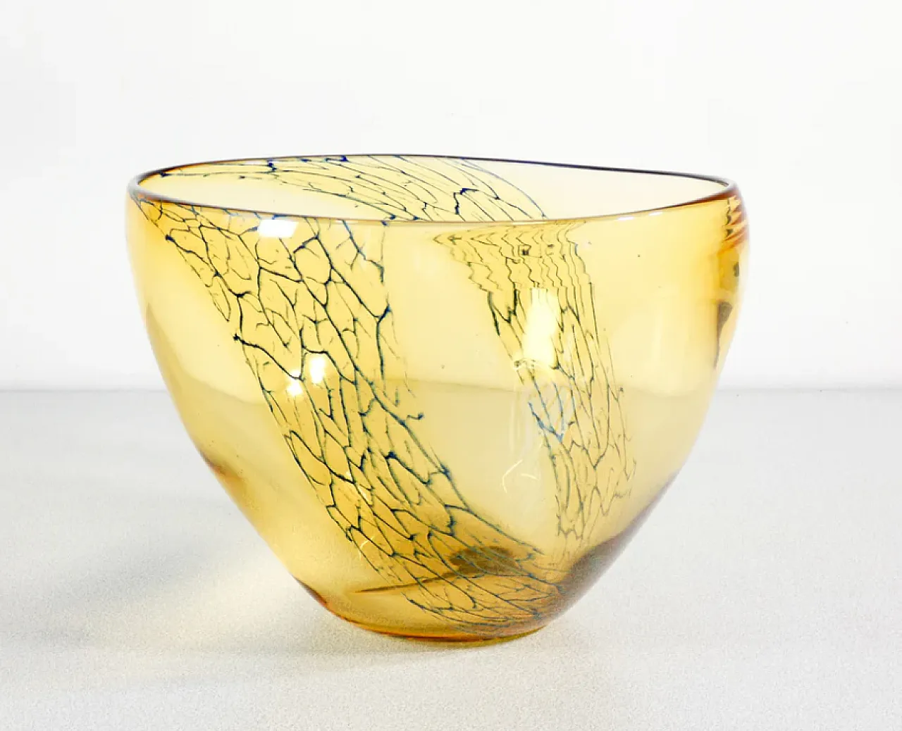 Coppa in vetro soffiato di Murano di Seguso, anni '60 1