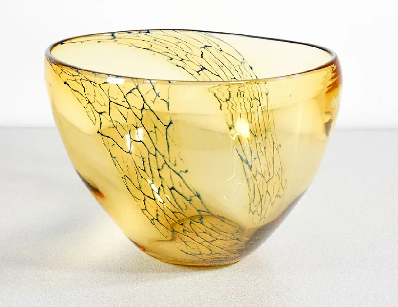 Coppa in vetro soffiato di Murano di Seguso, anni '60 3