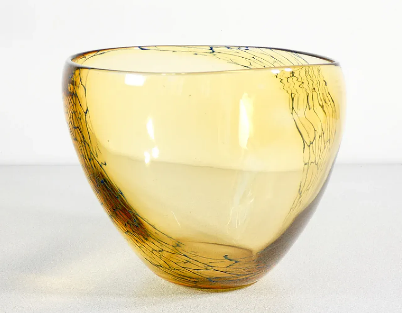 Coppa in vetro soffiato di Murano di Seguso, anni '60 4