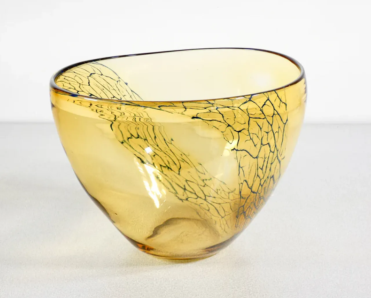 Coppa in vetro soffiato di Murano di Seguso, anni '60 5