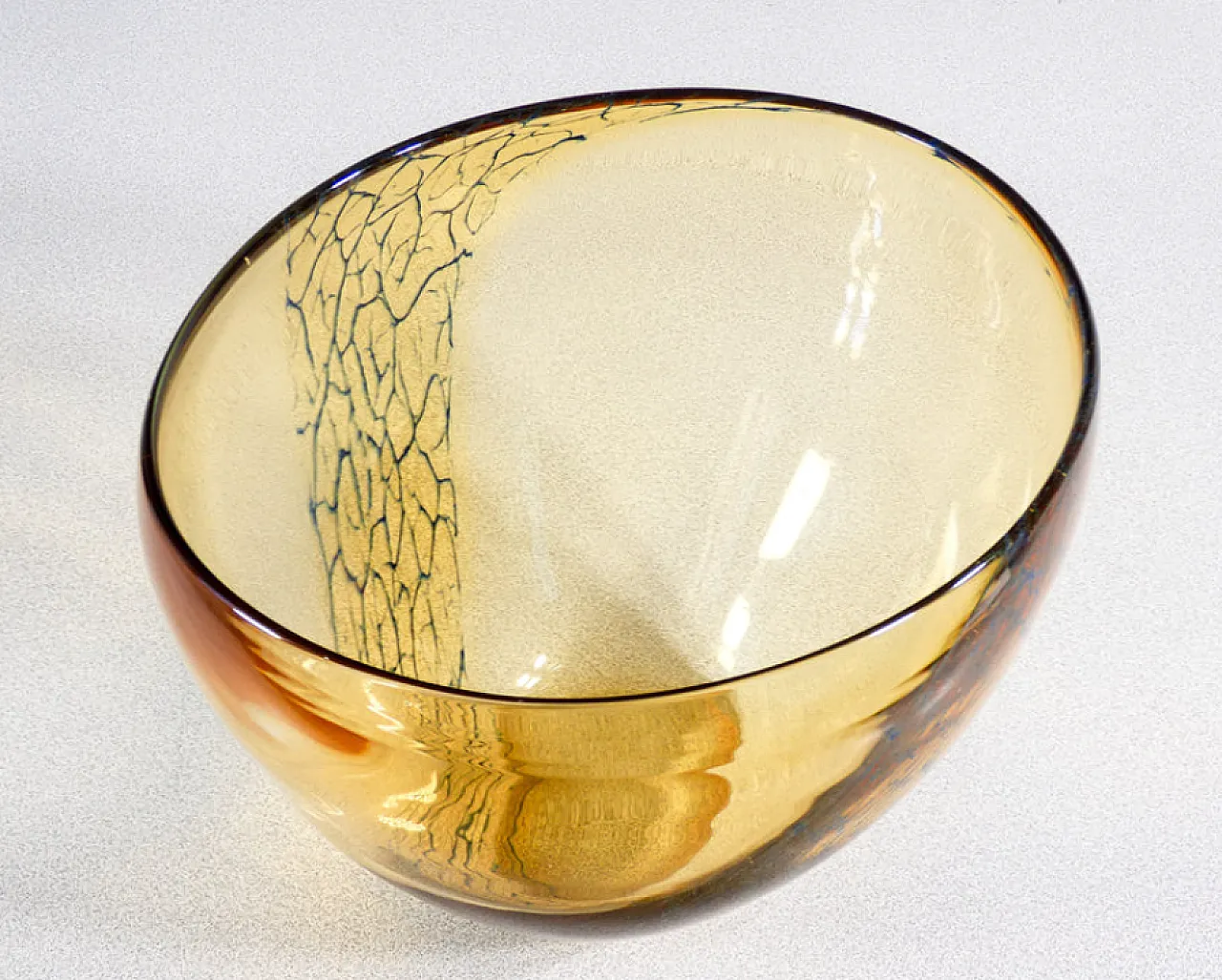 Coppa in vetro soffiato di Murano di Seguso, anni '60 7