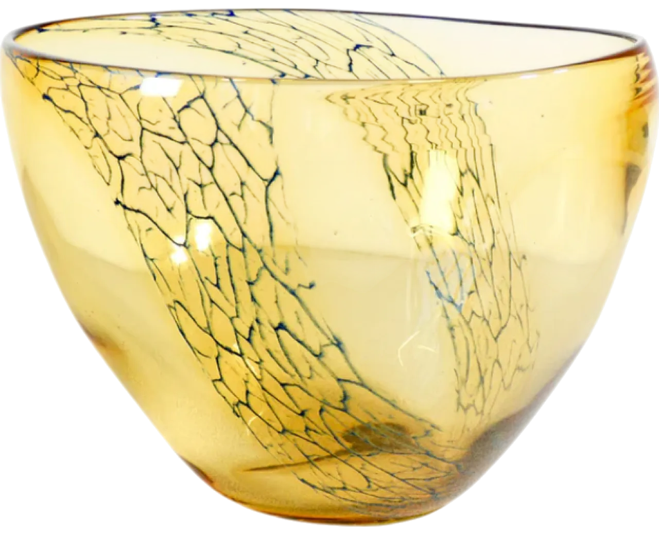 Coppa in vetro soffiato di Murano di Seguso, anni '60 11