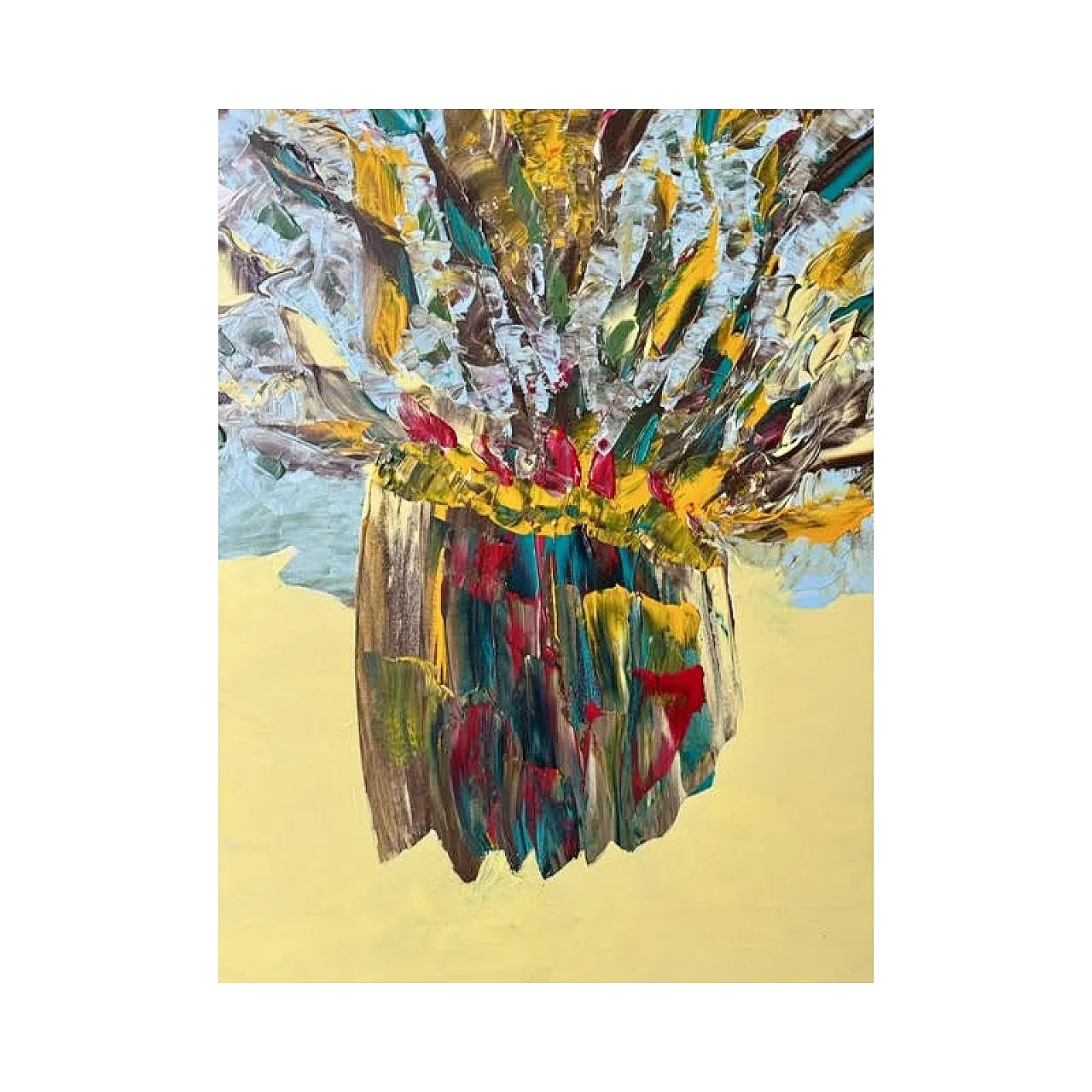 I fiori che cadono dal mio cielo, olio su tela, fine '900 2