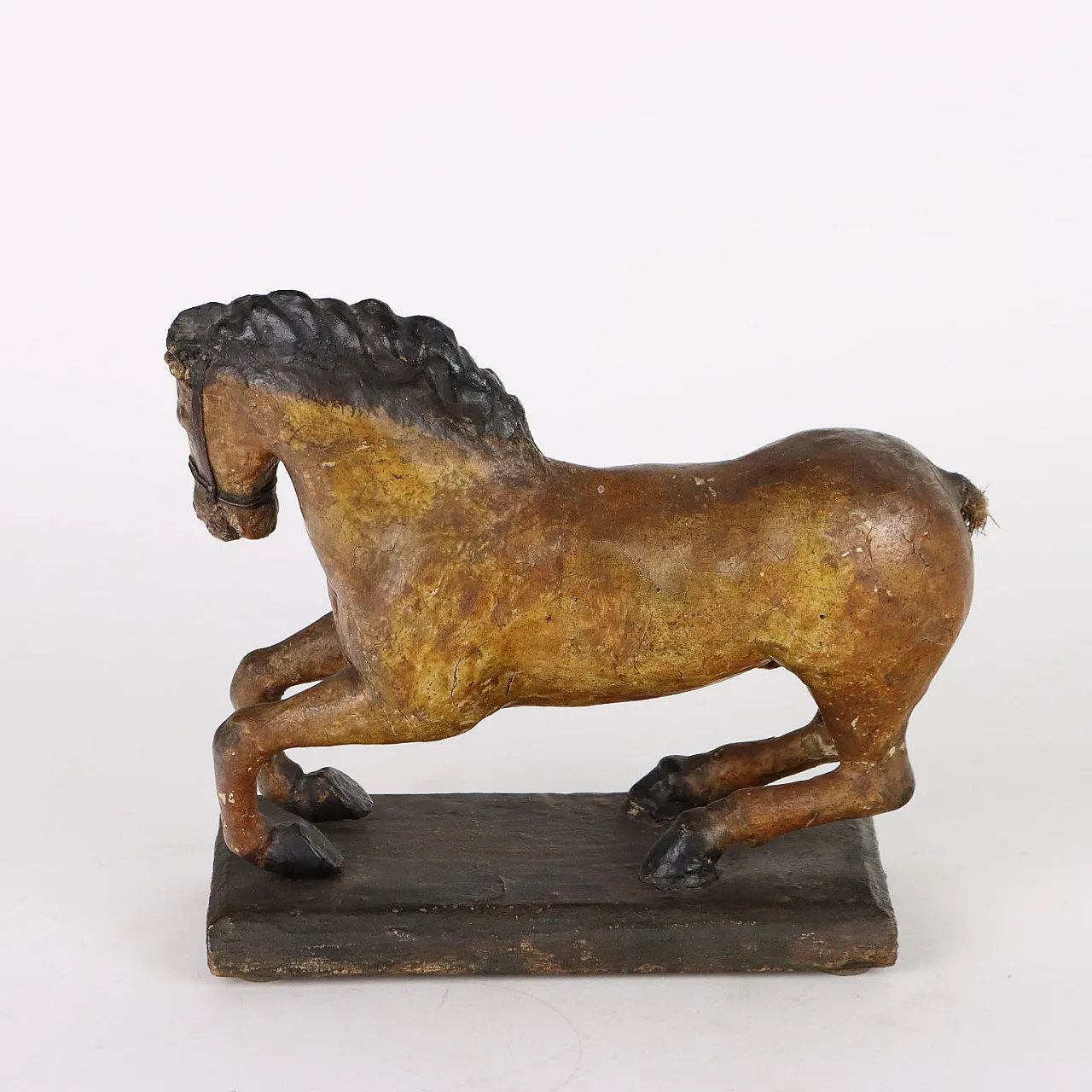 Cavallo in cartapesta laccato, '800 7
