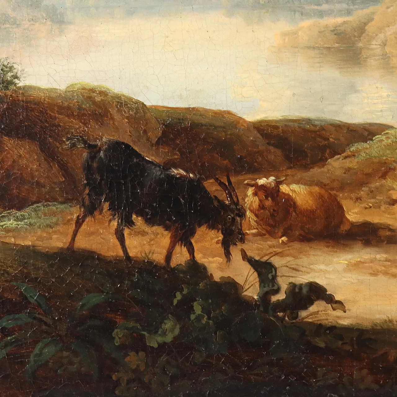 Landscape by Christian Georg Schütz I, oil on canvas, 18th century 4