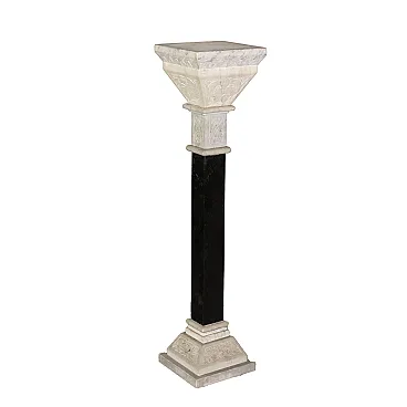 Neo-Renaissance column in black and white marble, late 19th century ...