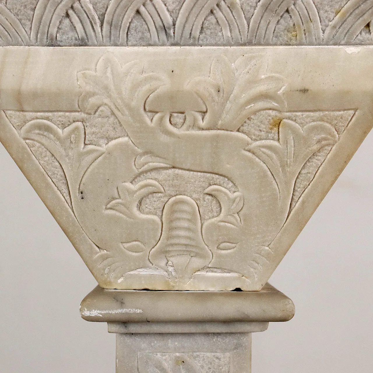 Neo Renaissance Column Neo-Renaissance column in black and white marble, late 19th century ...