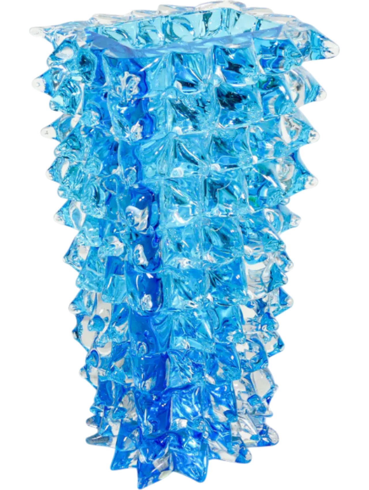 Vaso in vetro soffiato rostrato di Pino Signoretto, anni '70 9