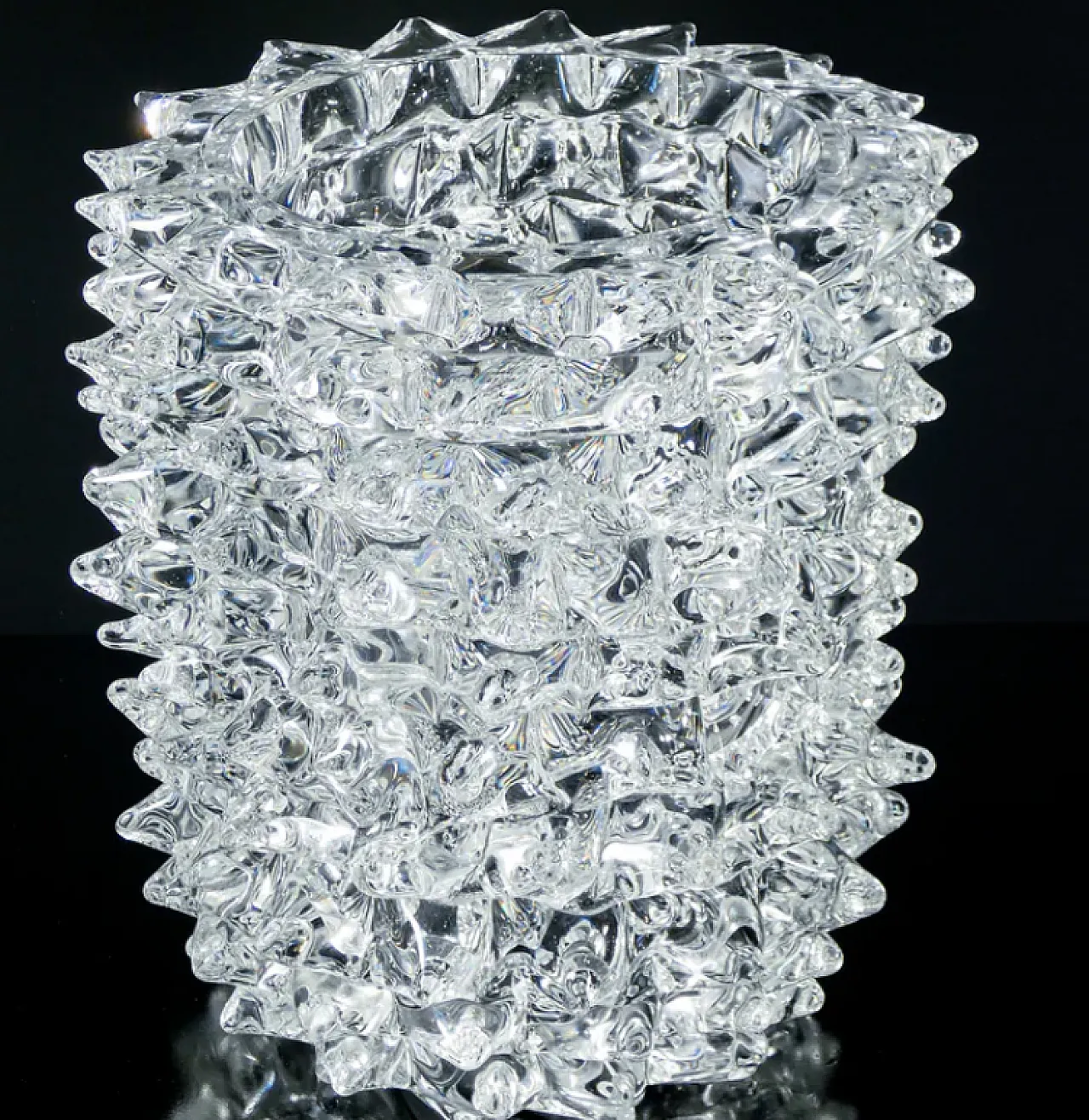 Vaso in vetro soffiato rostrato di Pino Signoretto, anni '70 2