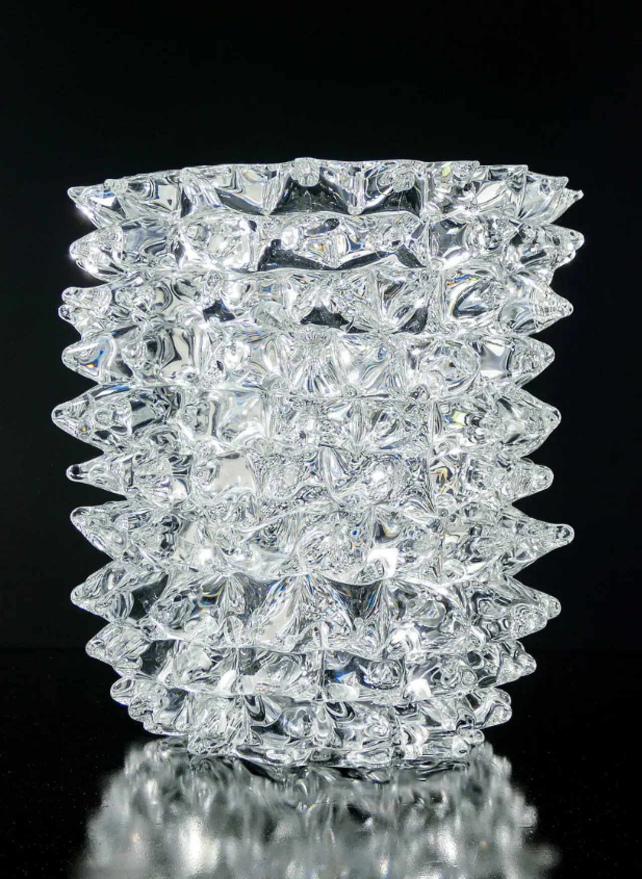 Vaso in vetro soffiato rostrato di Pino Signoretto, anni '70 4