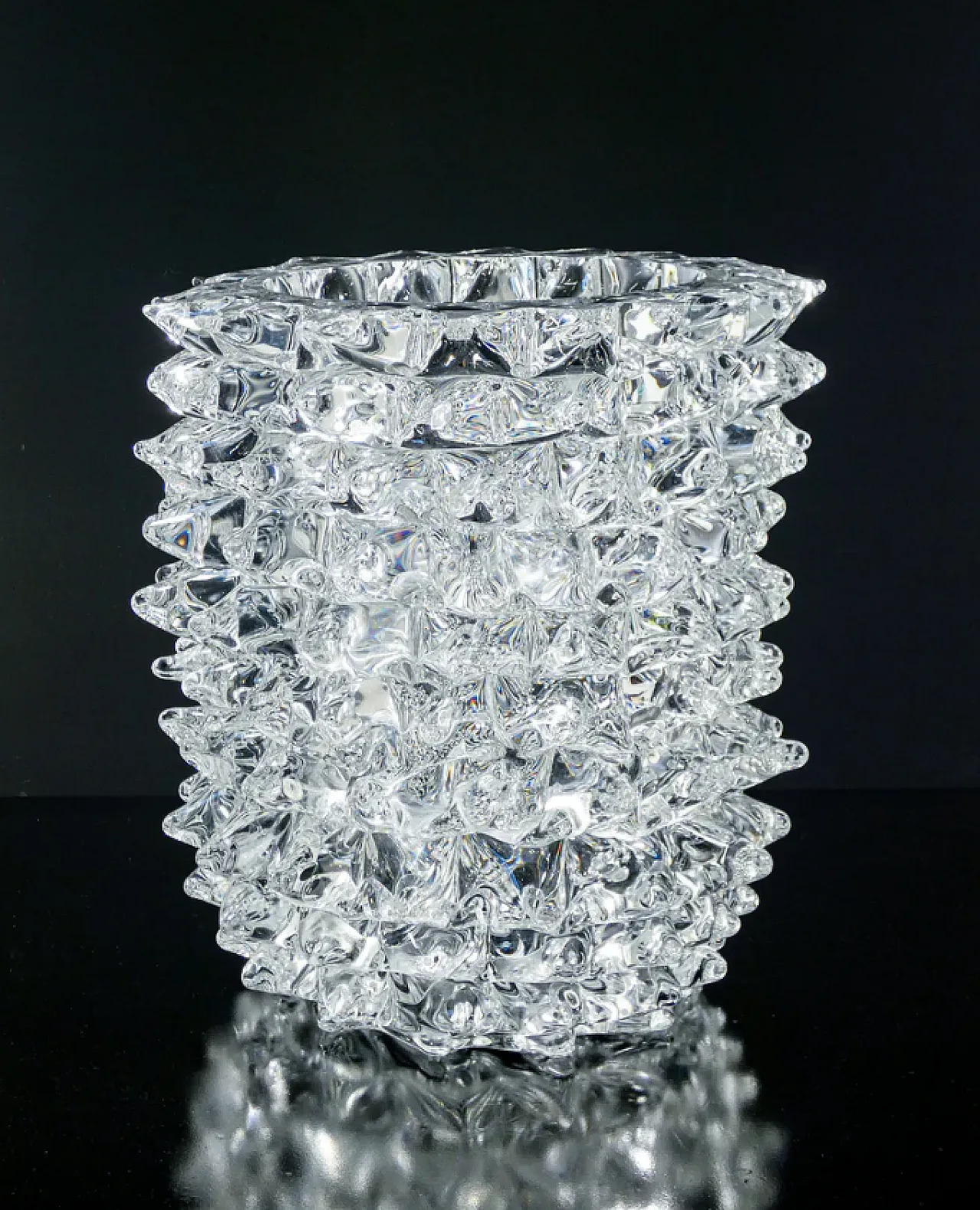 Vaso in vetro soffiato rostrato di Pino Signoretto, anni '70 5