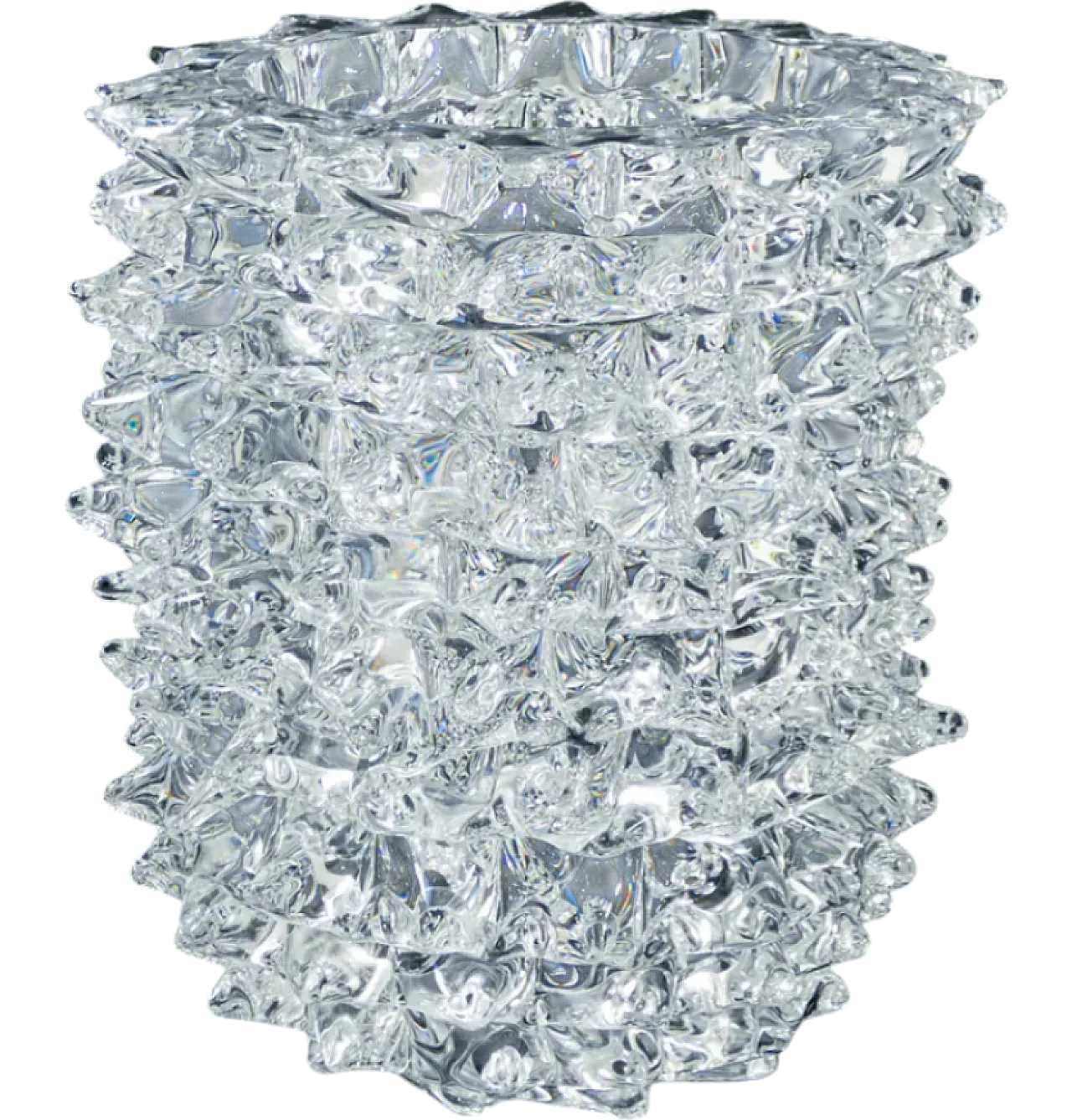 Vaso in vetro soffiato rostrato di Pino Signoretto, anni '70 8