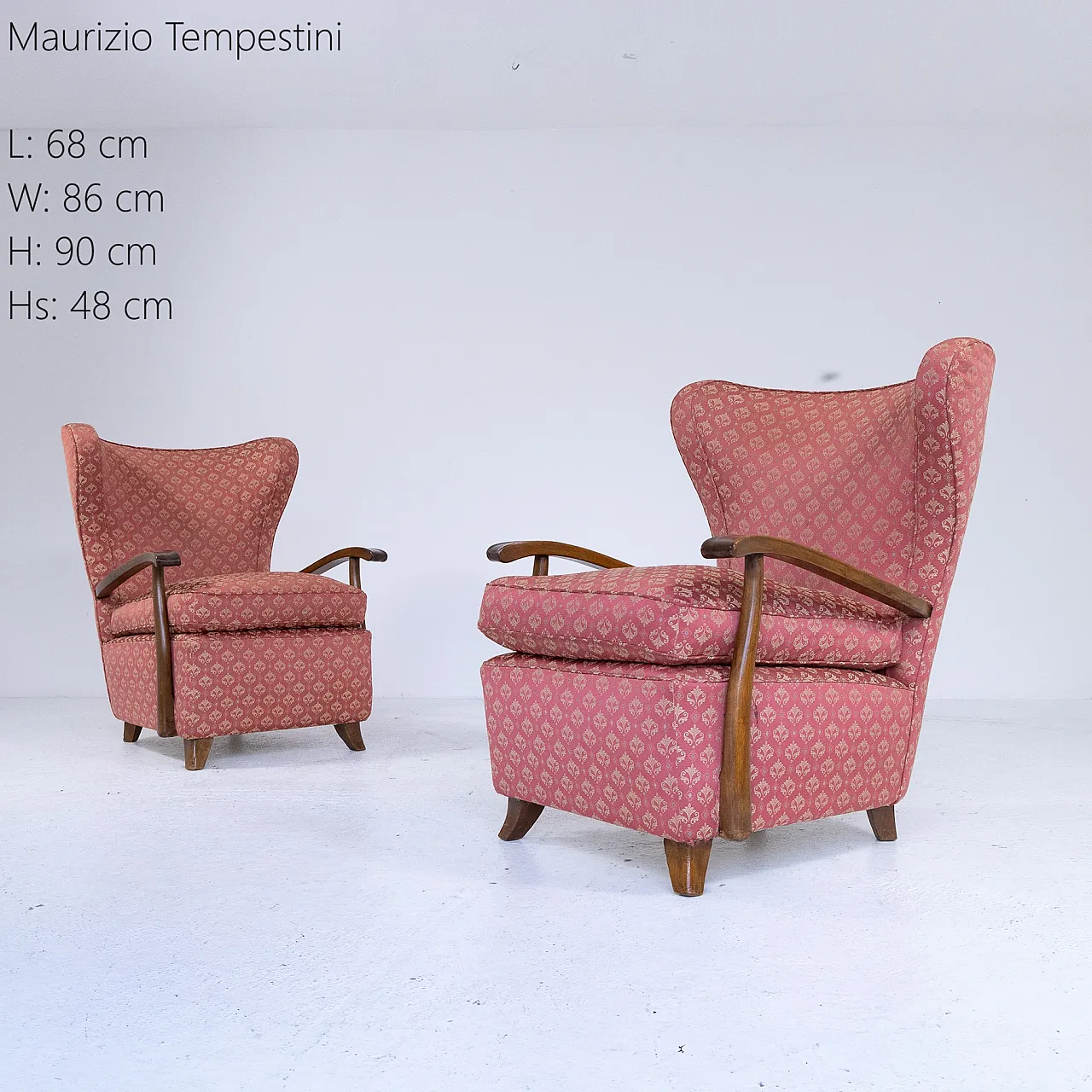 Pair of armchairs by Maurizio Tempestini, 1940s 15