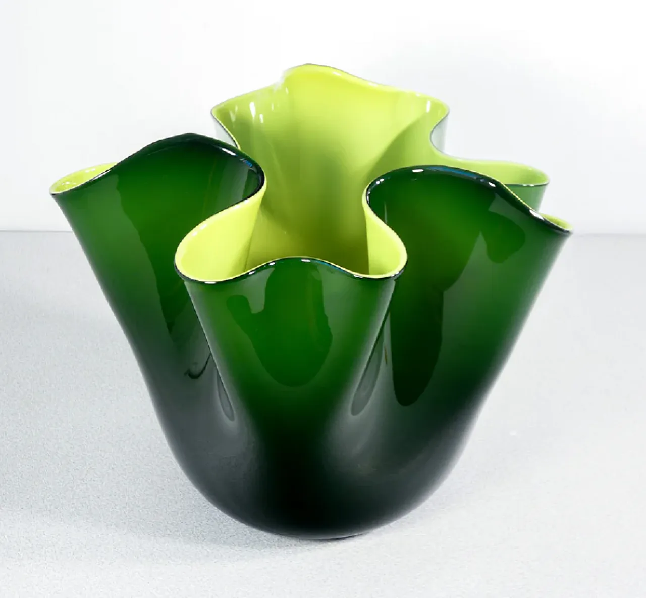 Vaso Fazzoletto in vetro di Fulvio Bianconi per Venini, anni '70 3