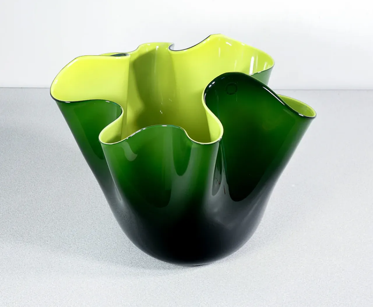 Vaso Fazzoletto in vetro di Fulvio Bianconi per Venini, anni '70 4