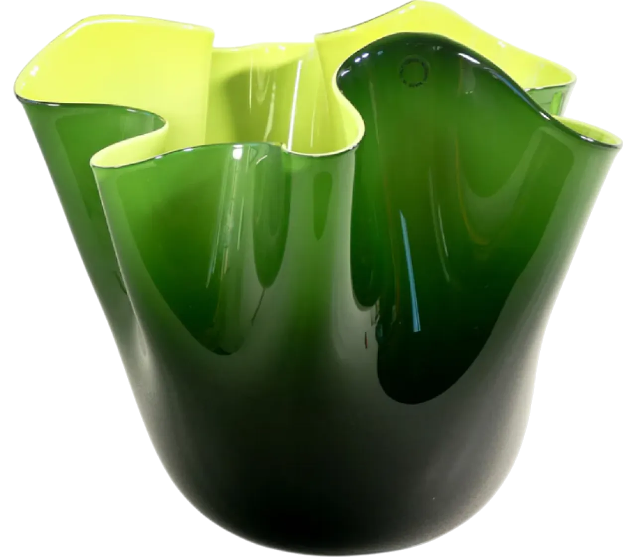 Vaso Fazzoletto in vetro di Fulvio Bianconi per Venini, anni '70 9