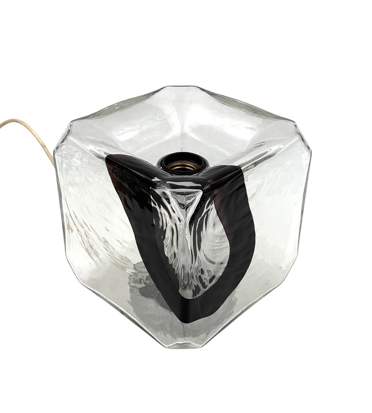 Coppia di lampade in vetro soffiato di Murano di F.lli Toso, anni '70 2