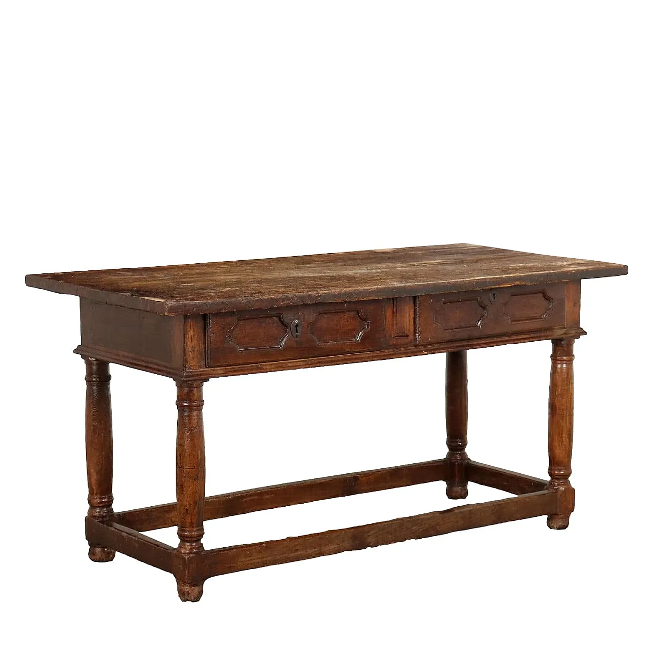 Chestnut table with drawers, early 18th century 1