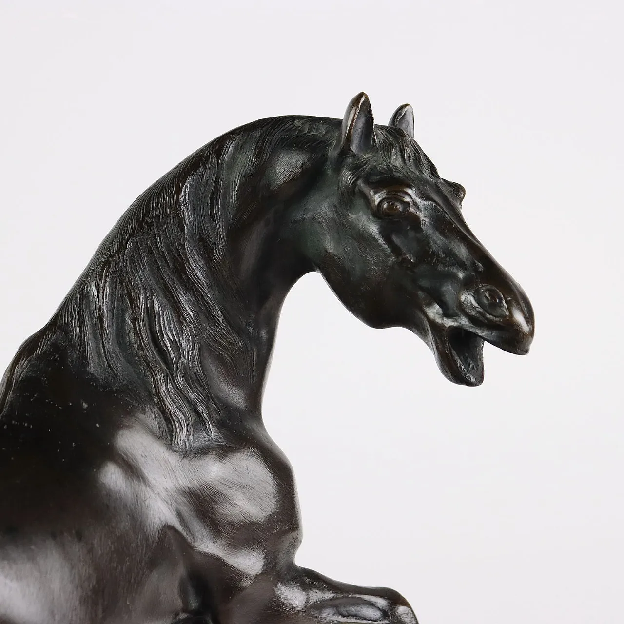 Bronze and marble horse, 20th century 3