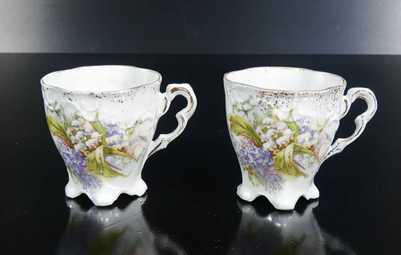 Servizio da caffé tete a tete in porcellana, primo '900 12