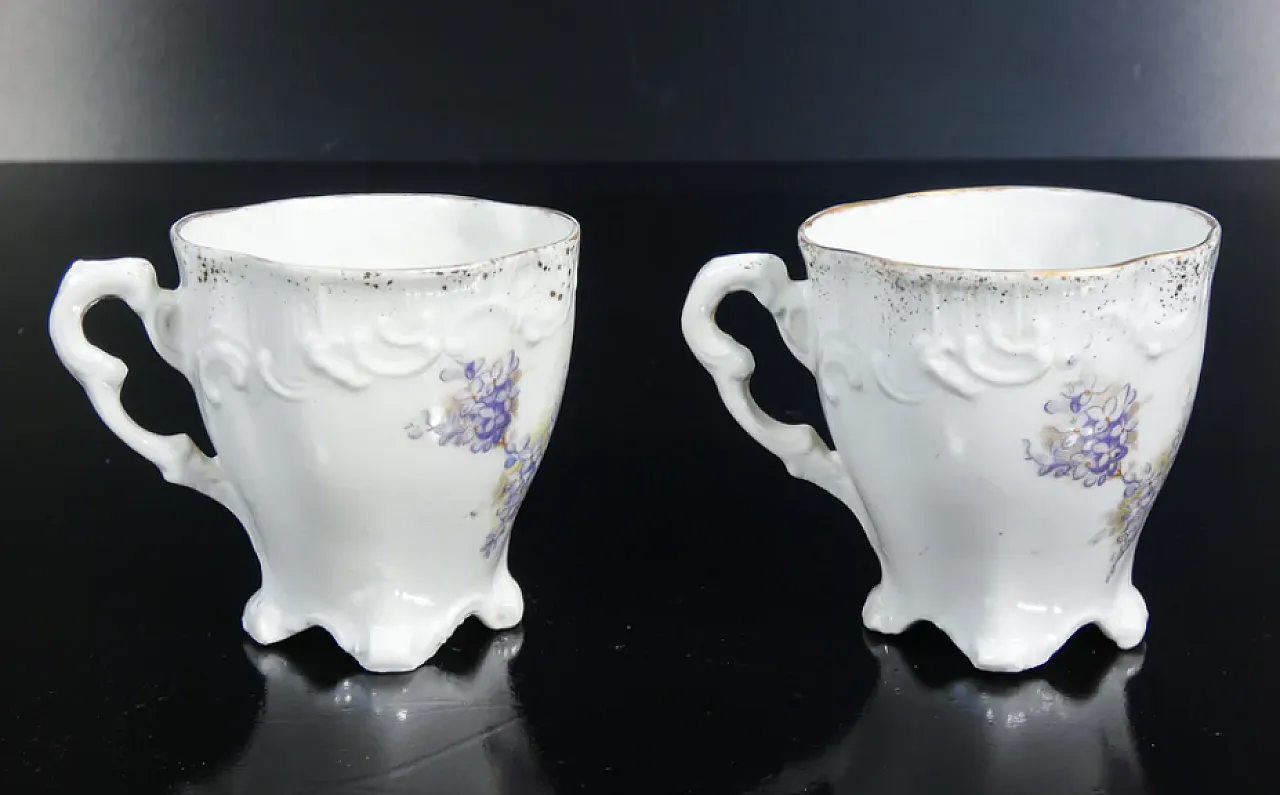 Servizio da caffé tete a tete in porcellana, primo '900 14
