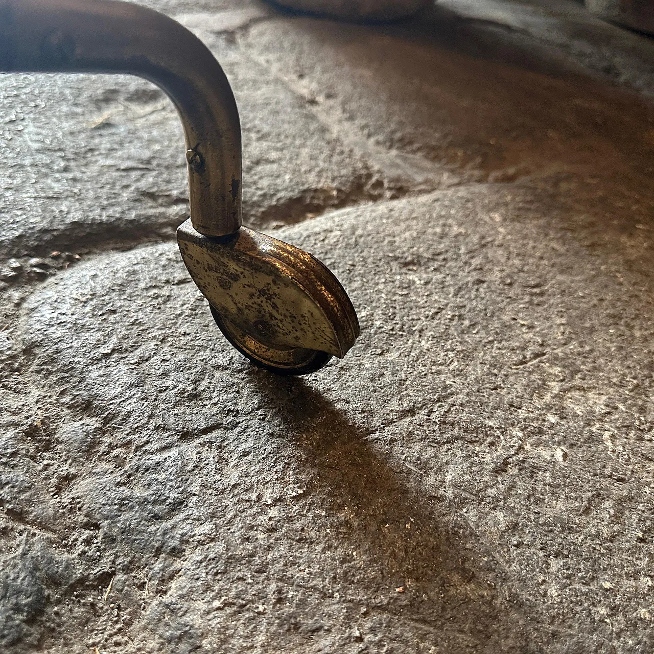 Brass, wood and glass bar trolley by Cesare Lacca, 1950s 5