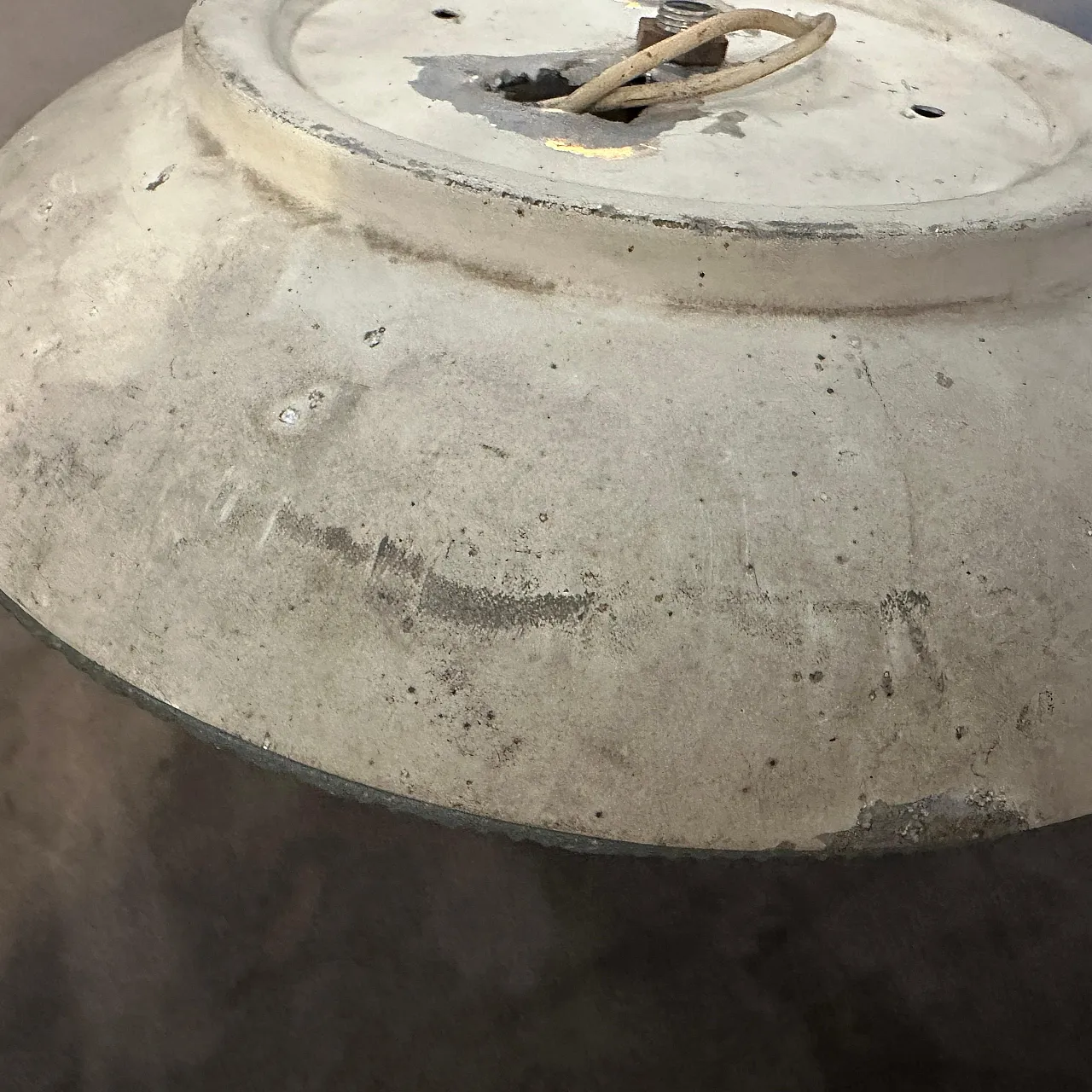 Pair of round brass and glass wall lights, 1950s 7