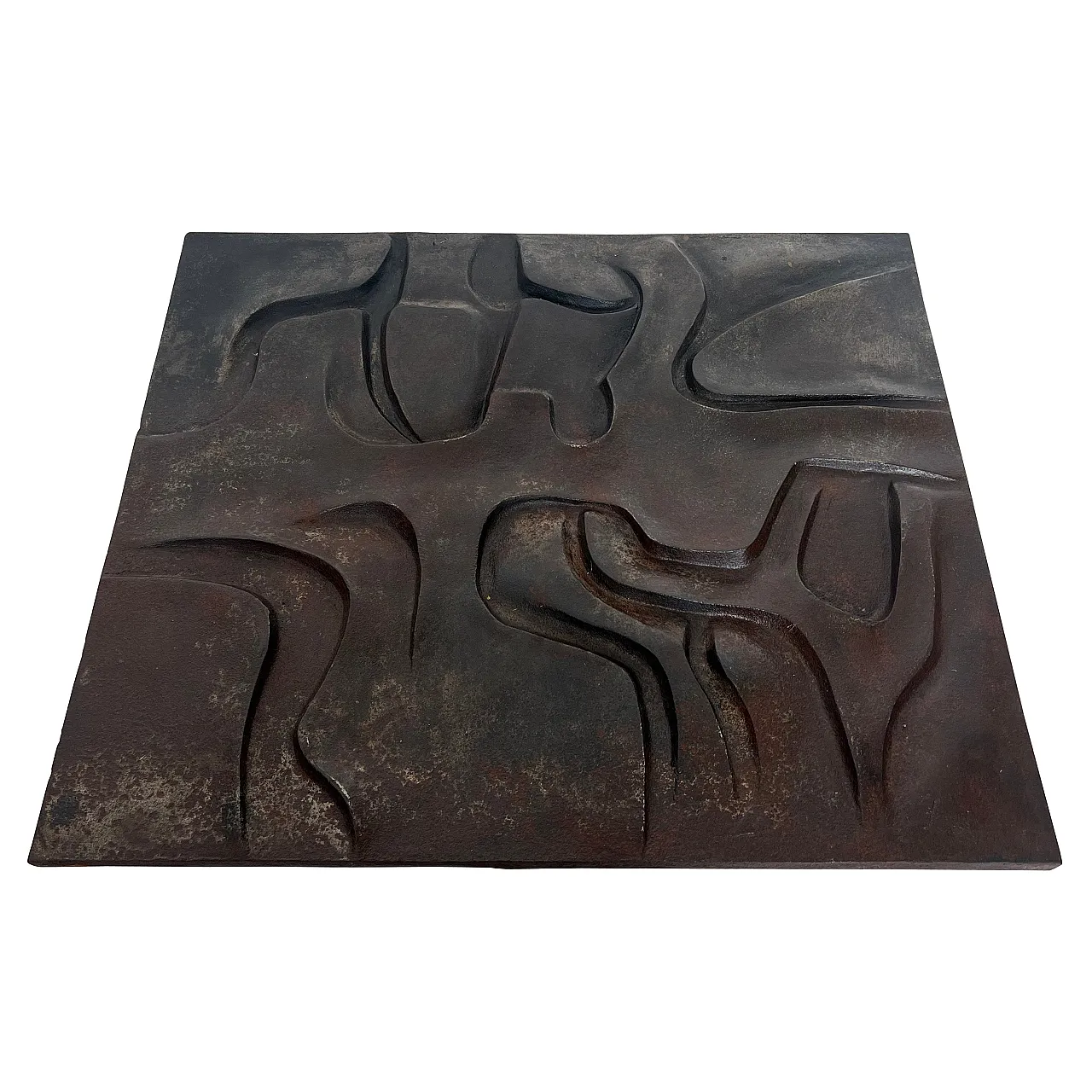 Modernist cast-iron fireplace, 1970s 1