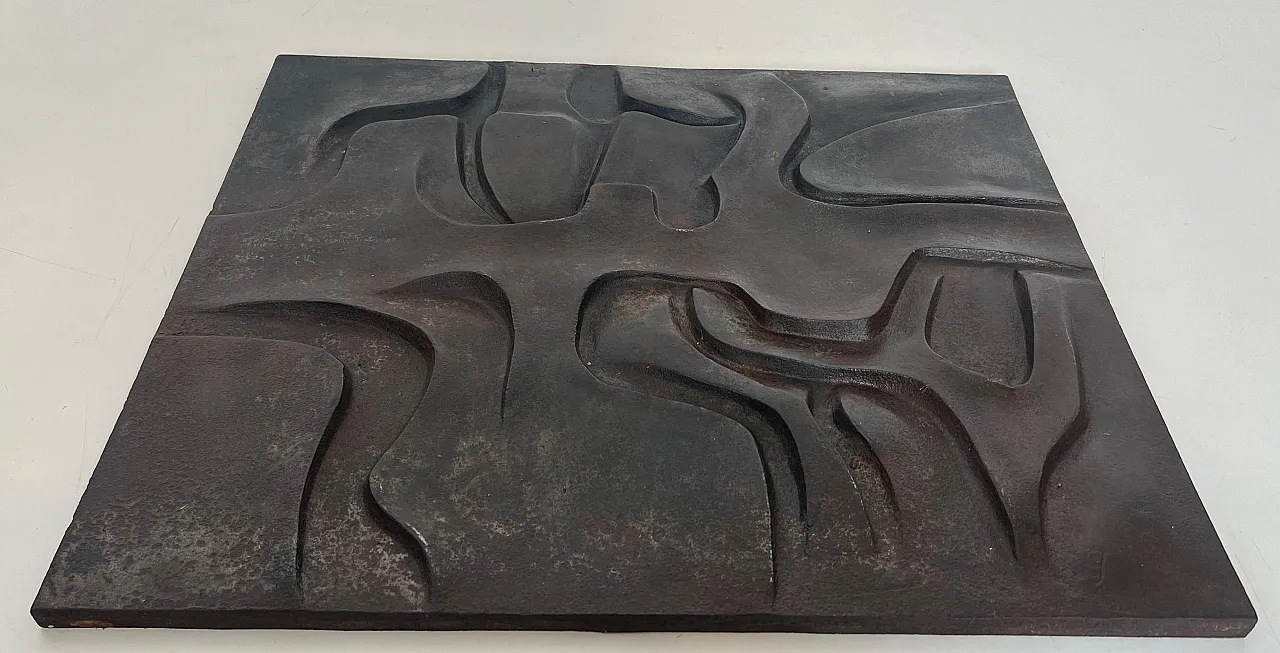 Modernist cast-iron fireplace, 1970s 3