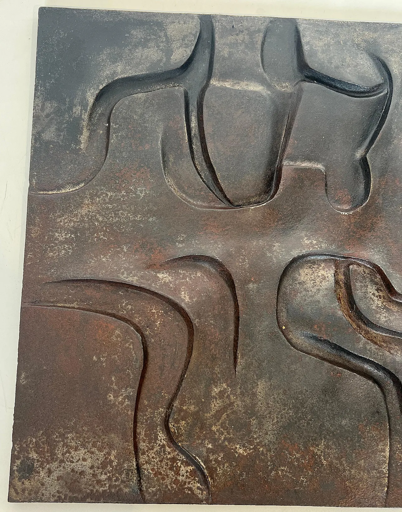 Modernist cast-iron fireplace, 1970s 4