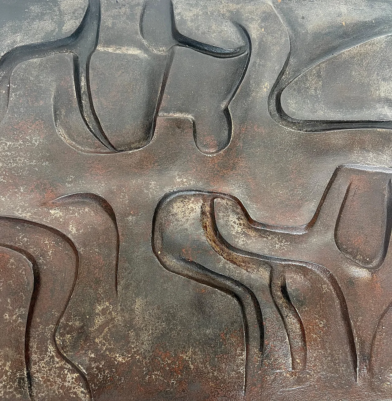 Modernist cast-iron fireplace, 1970s 5