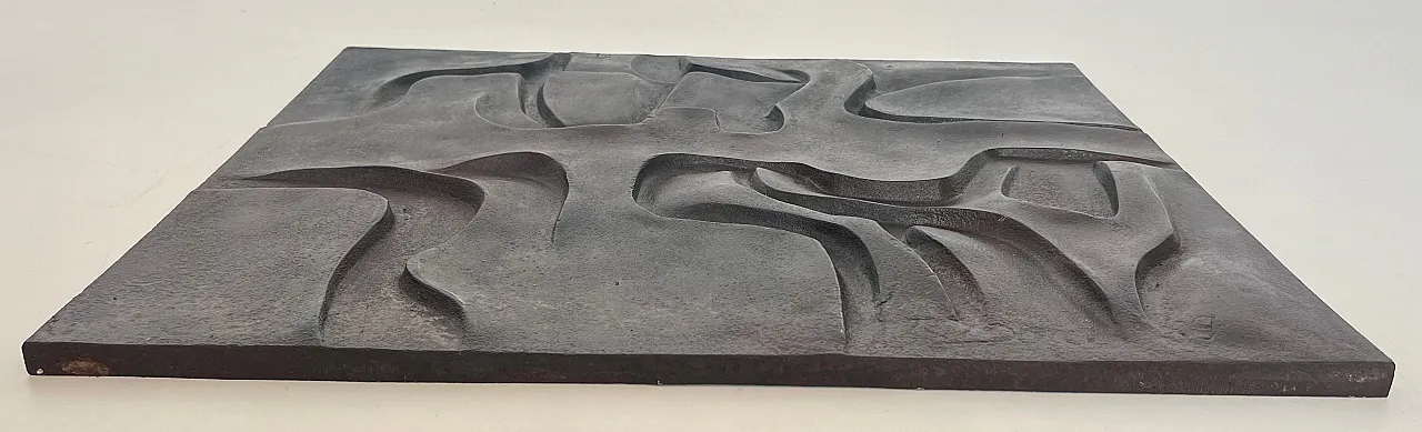 Modernist cast-iron fireplace, 1970s 11