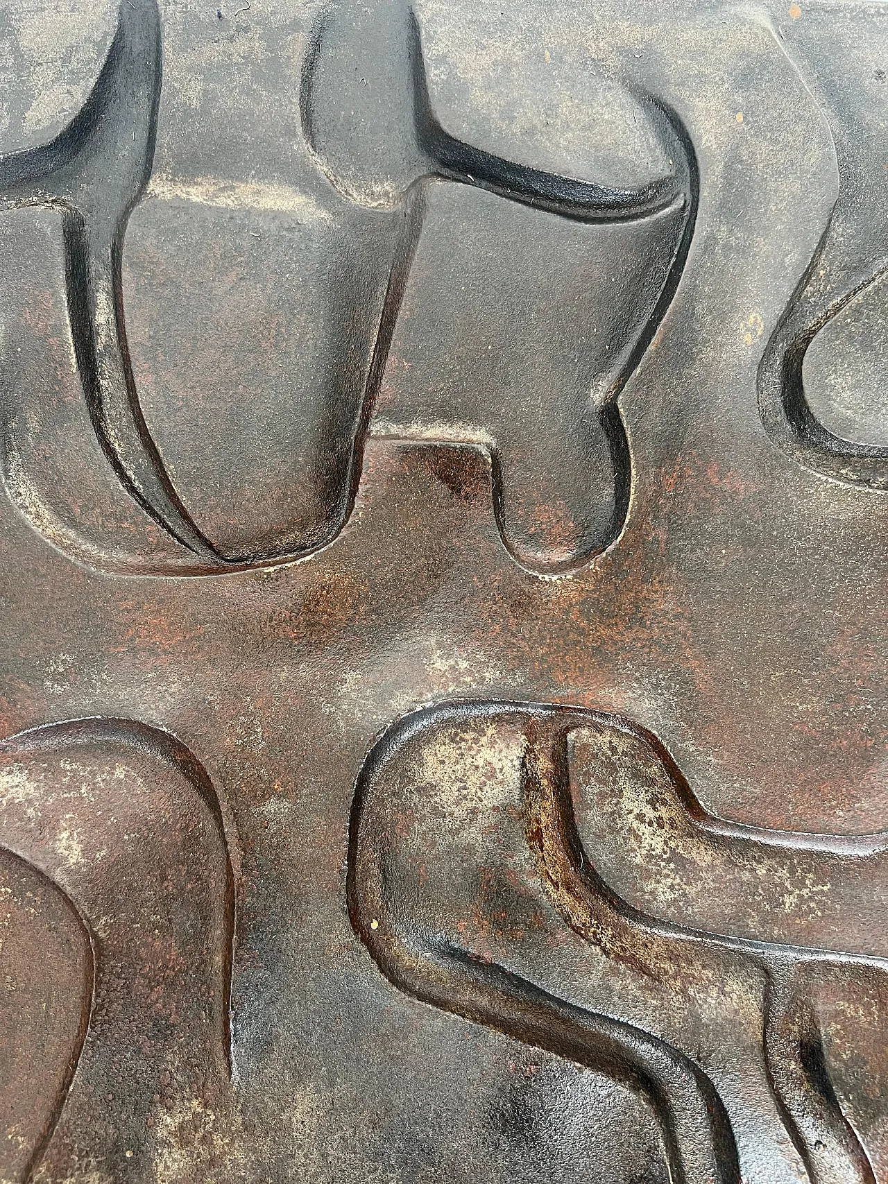 Modernist cast-iron fireplace, 1970s 15