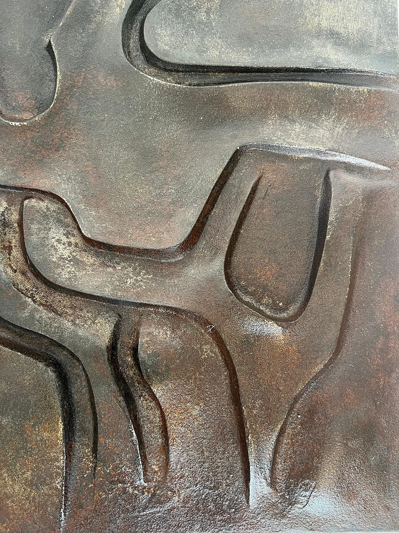 Modernist cast-iron fireplace, 1970s 17