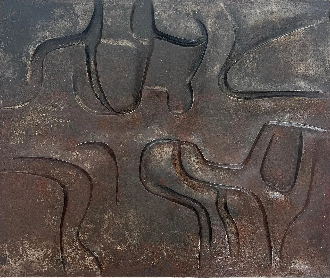 Modernist cast-iron fireplace, 1970s 19