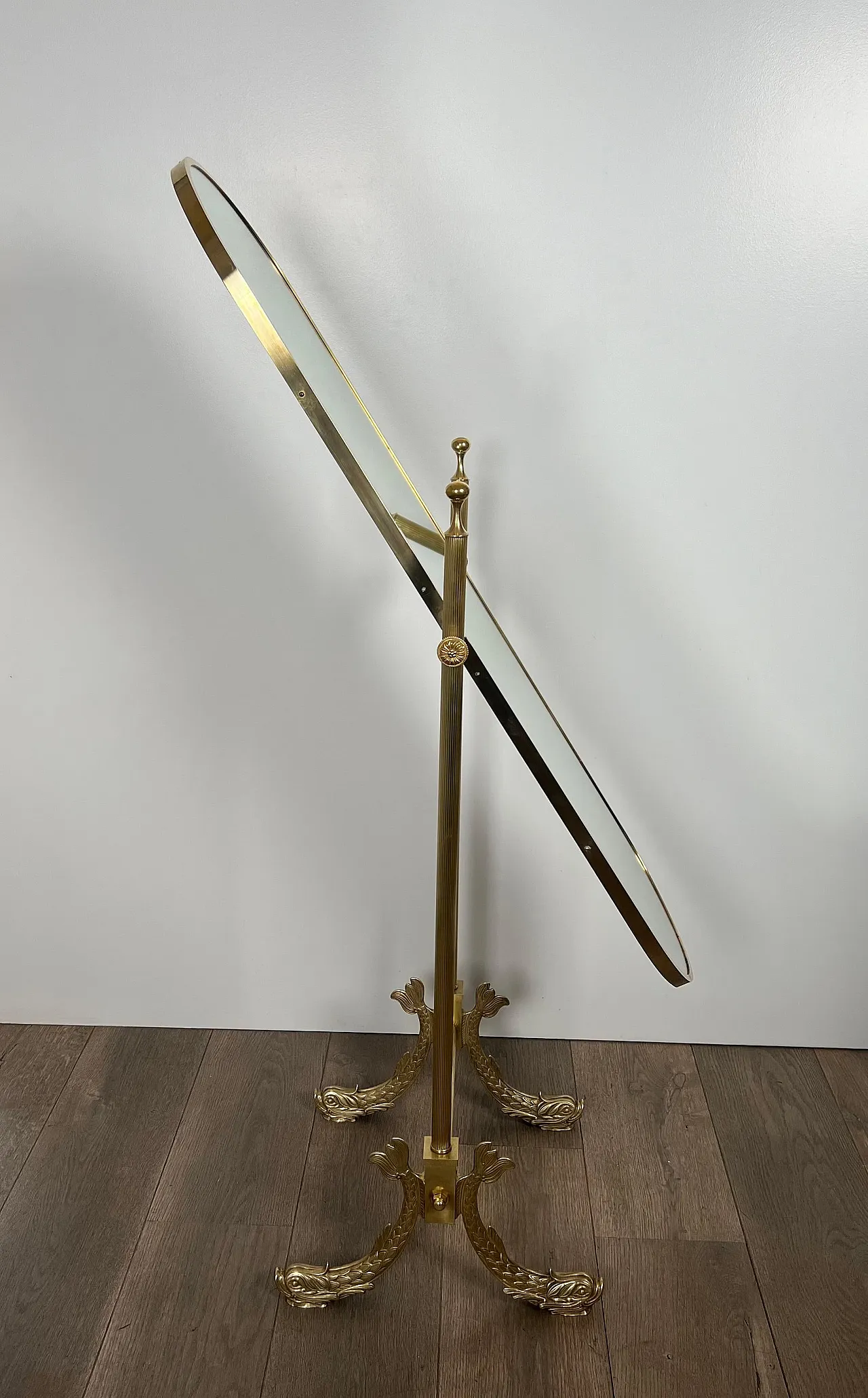 Psyche brass mirror by Maison Jansen, 1940s 5