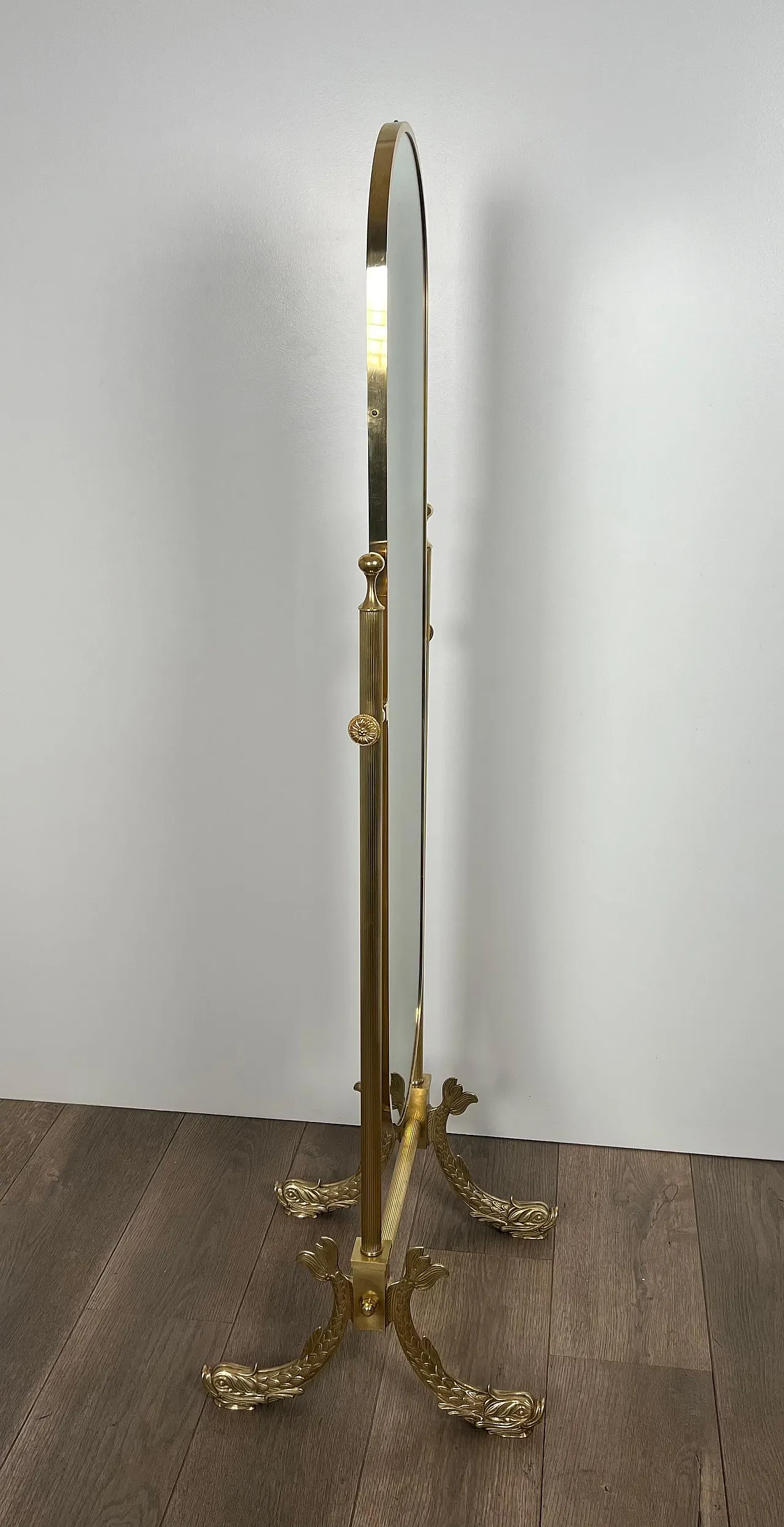 Psyche brass mirror by Maison Jansen, 1940s 6