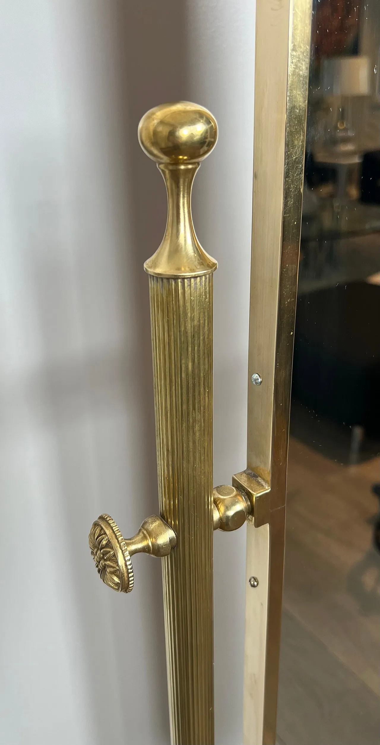 Psyche brass mirror by Maison Jansen, 1940s 8