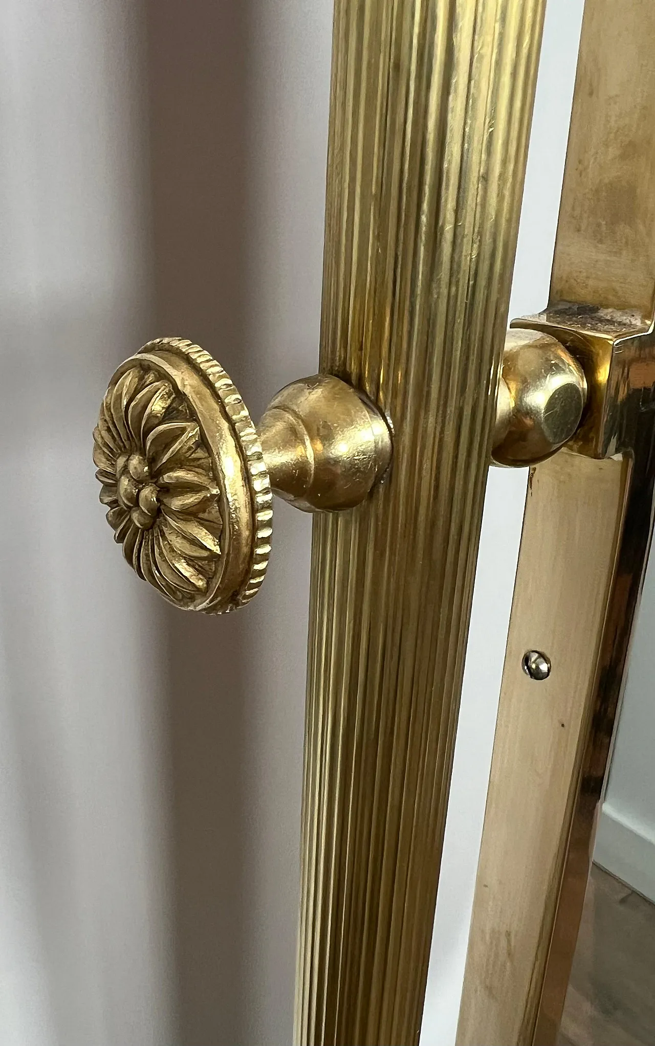 Psyche brass mirror by Maison Jansen, 1940s 10