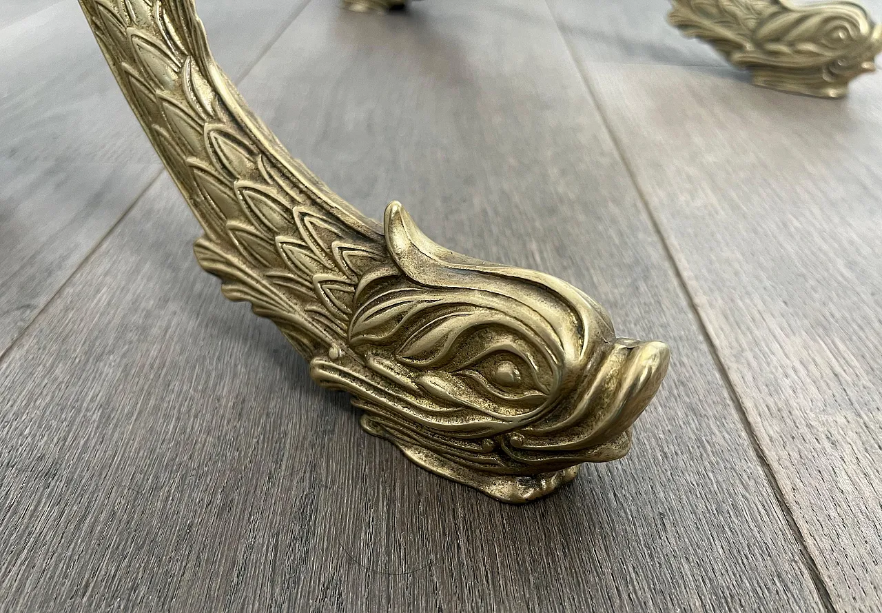 Psyche brass mirror by Maison Jansen, 1940s 18