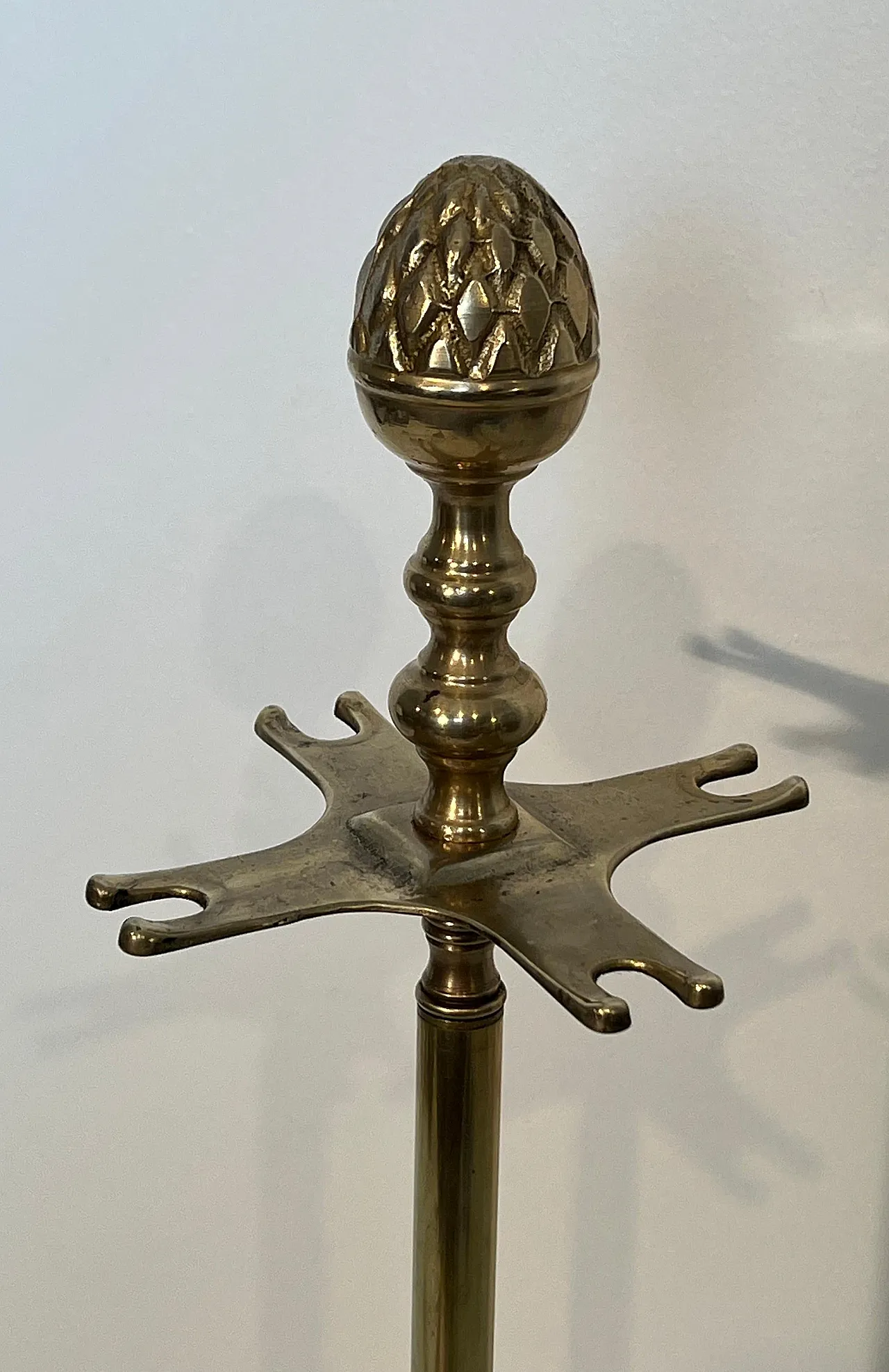 Brass pineapple fireplace tools, 1970s 9