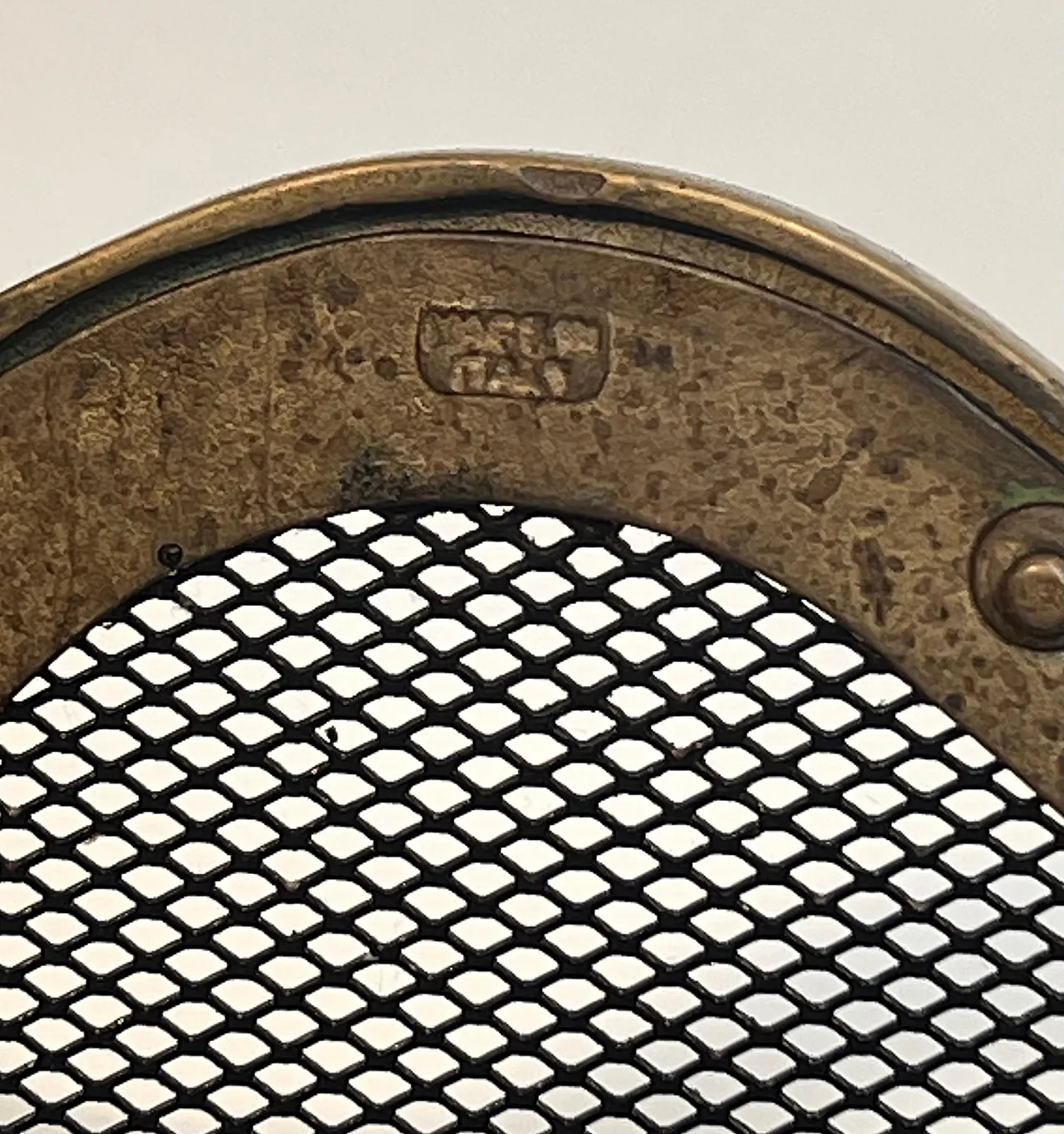 4-panel fireplace screen in brass and grille, 1970s 10