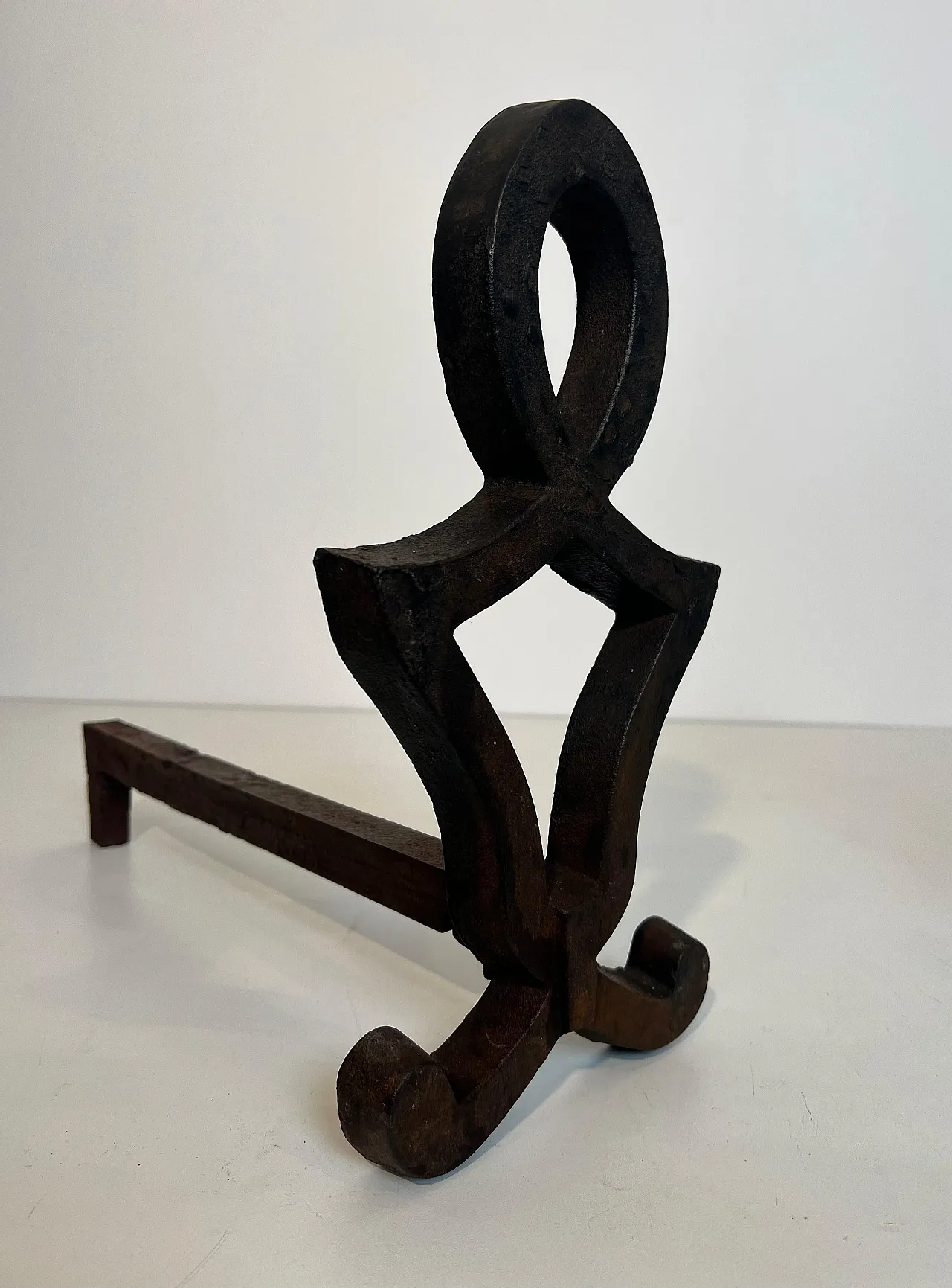 Pair of cast iron and wrought iron hallways by Raymond Su, 1940s 10