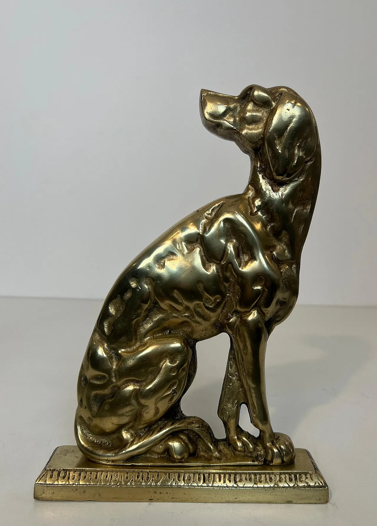 Pair of bronze Androns depicting dogs, 1930s 4