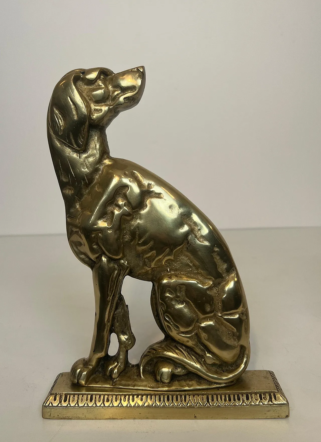 Pair of bronze Androns depicting dogs, 1930s 5