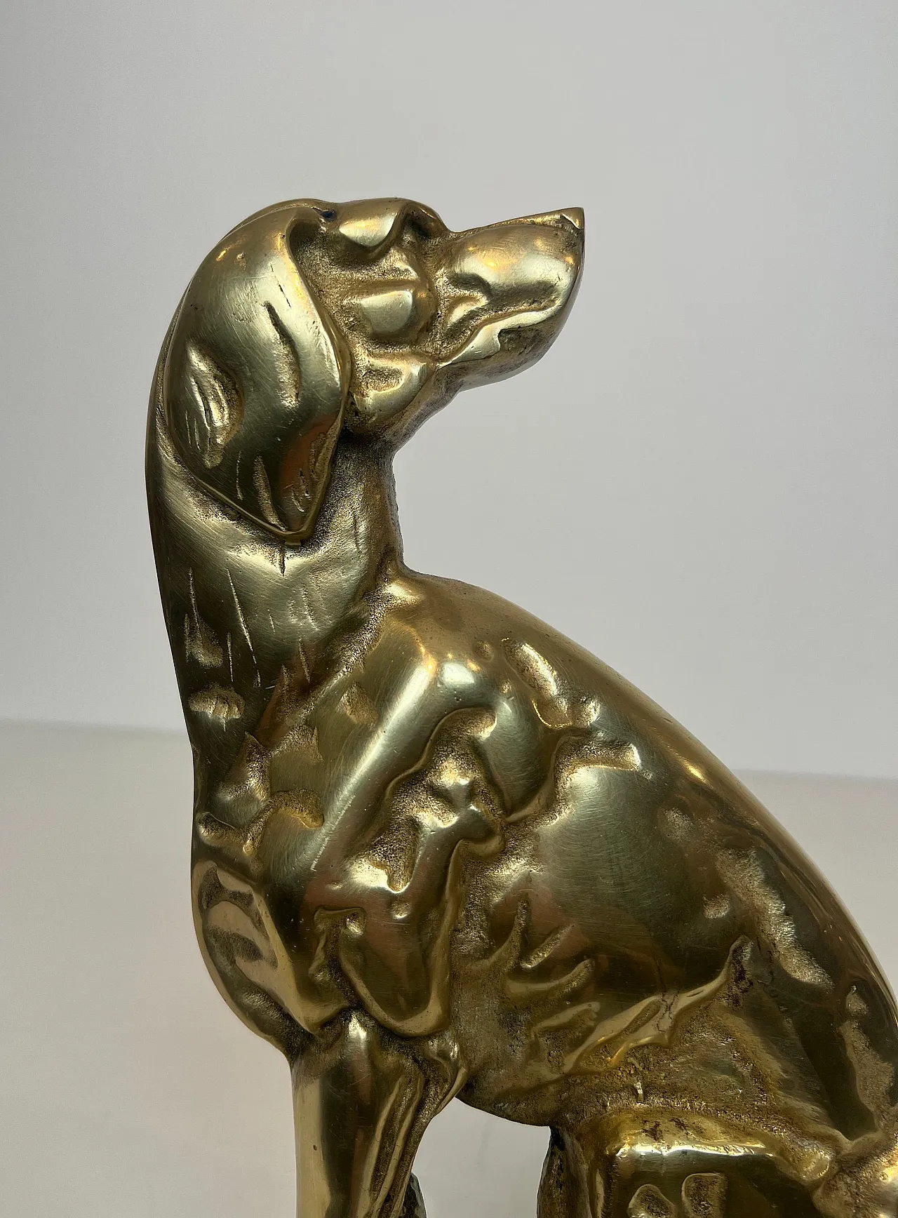 Pair of bronze Androns depicting dogs, 1930s 6