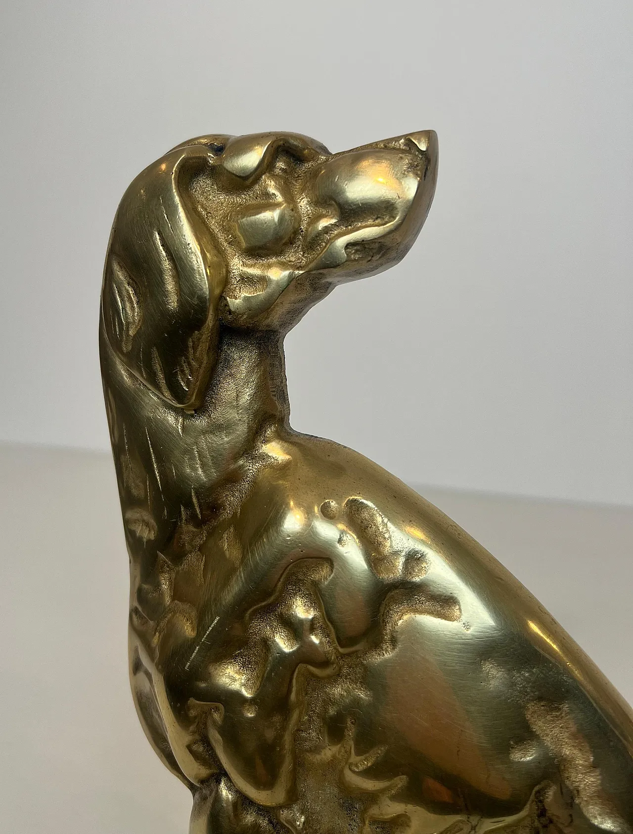 Pair of bronze Androns depicting dogs, 1930s 7