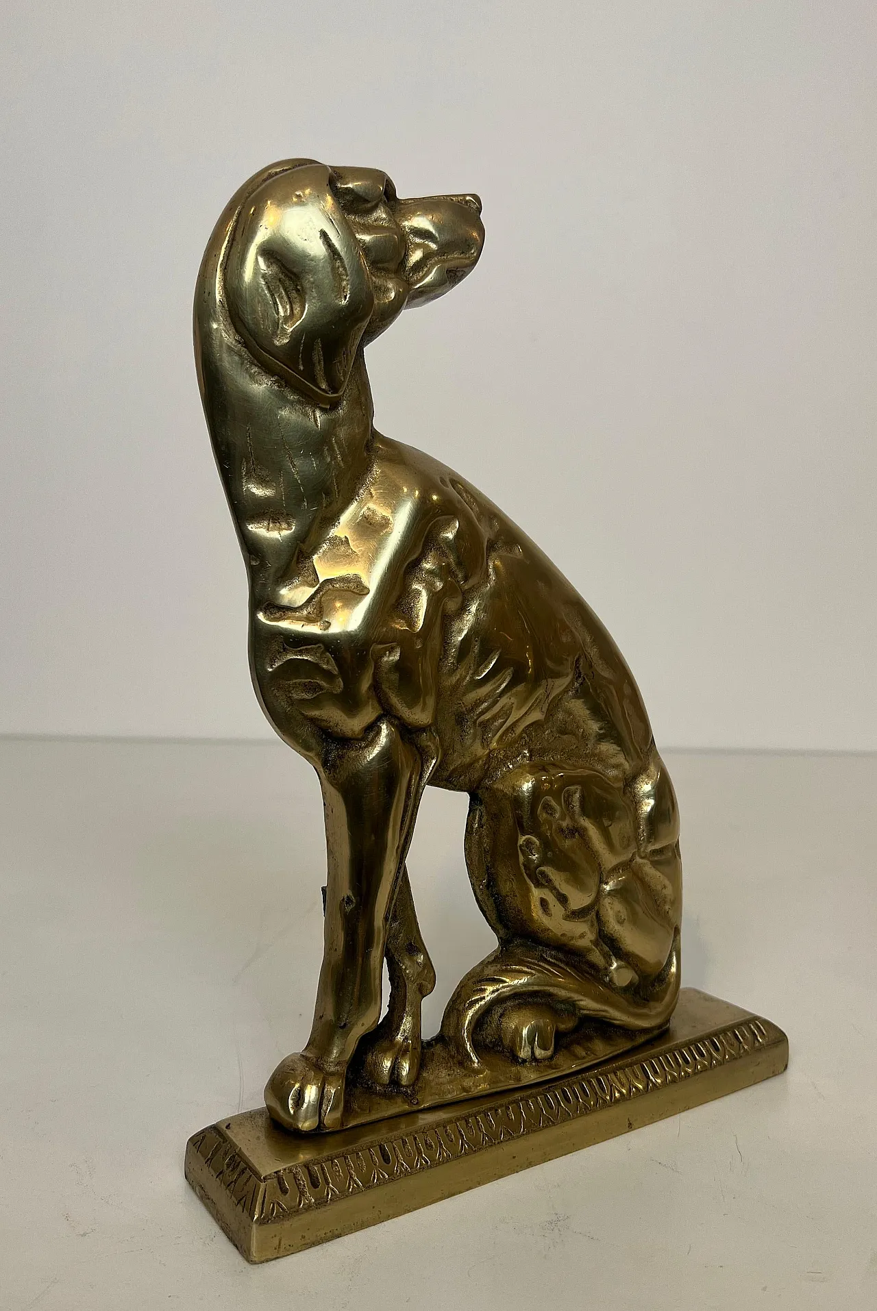 Pair of bronze Androns depicting dogs, 1930s 13